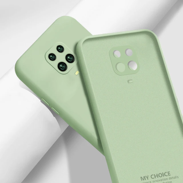 Liquid Silicone Case Cover For Xiaomi POCO X3 Pro M3 F3 X3 GT 10T Redmi Note 10 Pro 8 9A 9T Soft Case For Redmi Note 9 Pro Case green