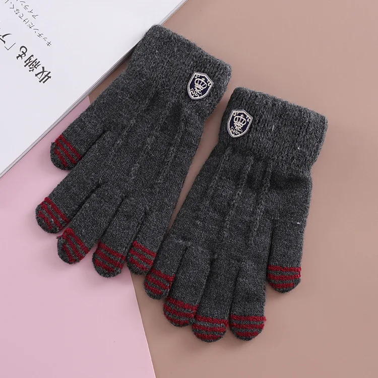 Г. Детские перчатки зима-осень, теплые мягкие вязаные перчатки модные перчатки для мальчиков от 7 до 11 лет, высокое качество