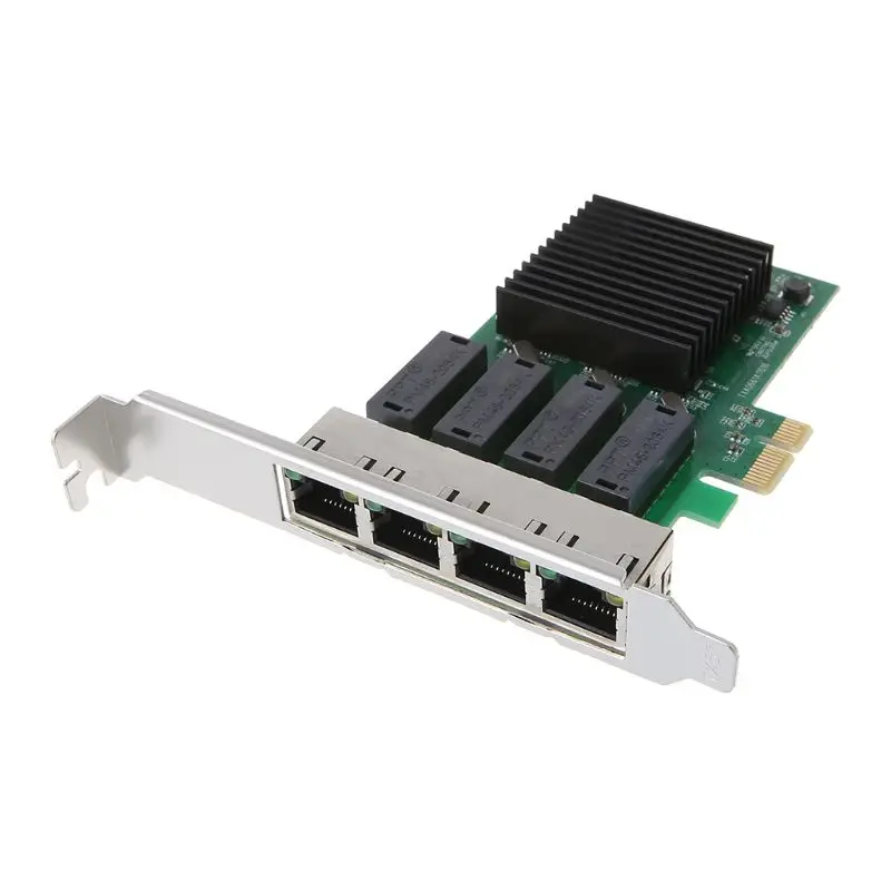 Прямая поставка PCI-E x4 Gigabit Ethernet адаптер сетевой контроллер карты ПК RTL8111H-T4 чип