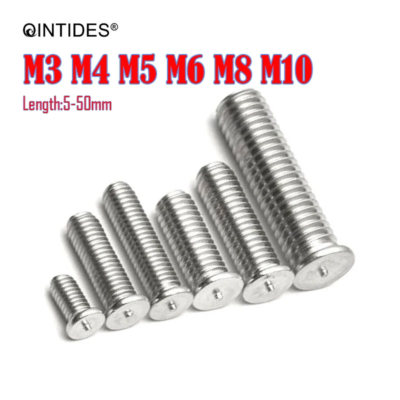 QINTIDES M3 M10 сварочные шпильки для конденсатора винты из нержавеющей стали точечной