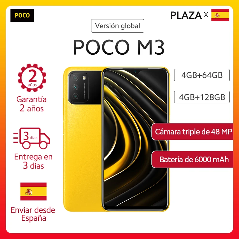 POCO M3 смартфон 4 ГБ 64 ГБ/4 662 Snapdragon 6000 Тройная камера мАч | Мобильные телефоны и