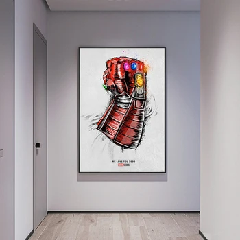 

Art Canvas Painting Avengers EndGame Movie Re Release Love You 3000 Iron Man Poster Print Wall Pictures Living Room Home Decor