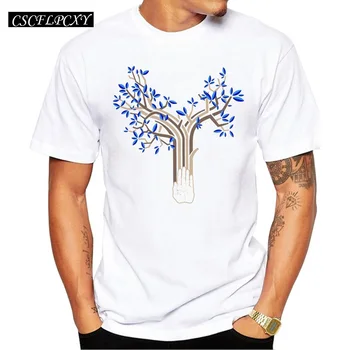 

Hand Tree Men T-Shirt O-Neck Short Sleeve Casual Tops Hipster Printed T Shirts Summer Fashion Seed Tee