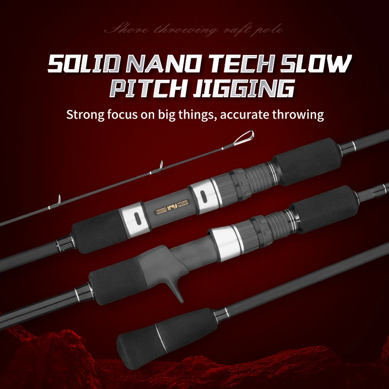 Saltwater Rod And Reel Combo GooFish Matte Black Fuji Setting Size