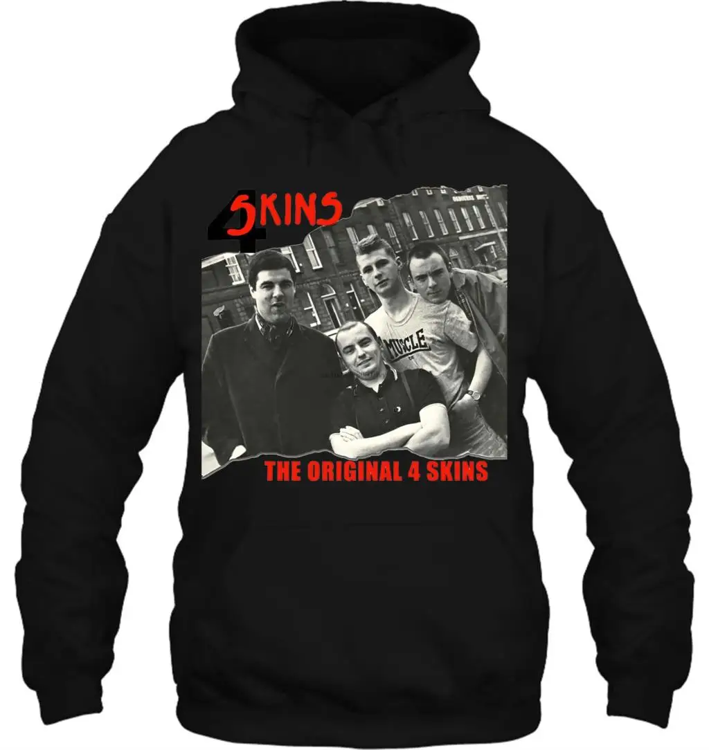 Мужская толстовка с капюшоном THE 4 SKINS british oi! Skinhead music размеры SMLXL2X3X 4X 5X женская уличная одежда