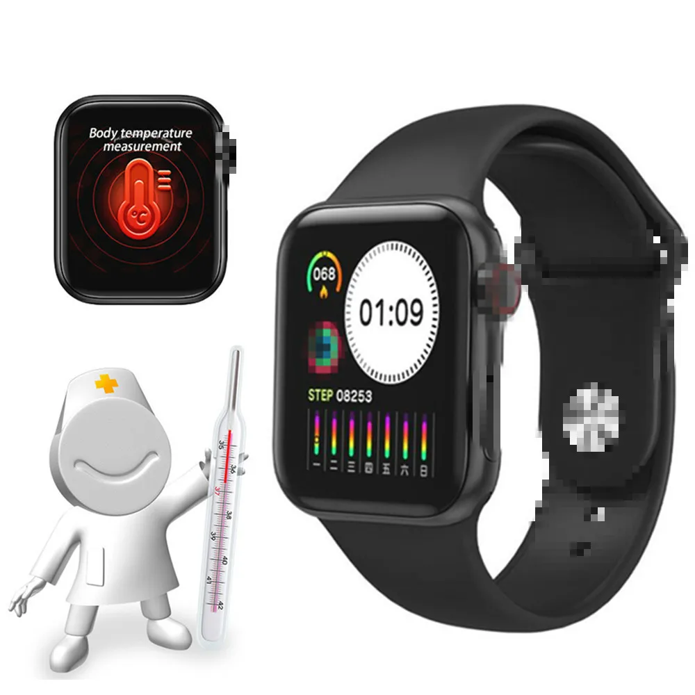 

W58 Pro Smart Watch Bracelet Thermometer Body Temperature Measurement Health Heart Rate Smart Band Waterproof Fitness Tracker
