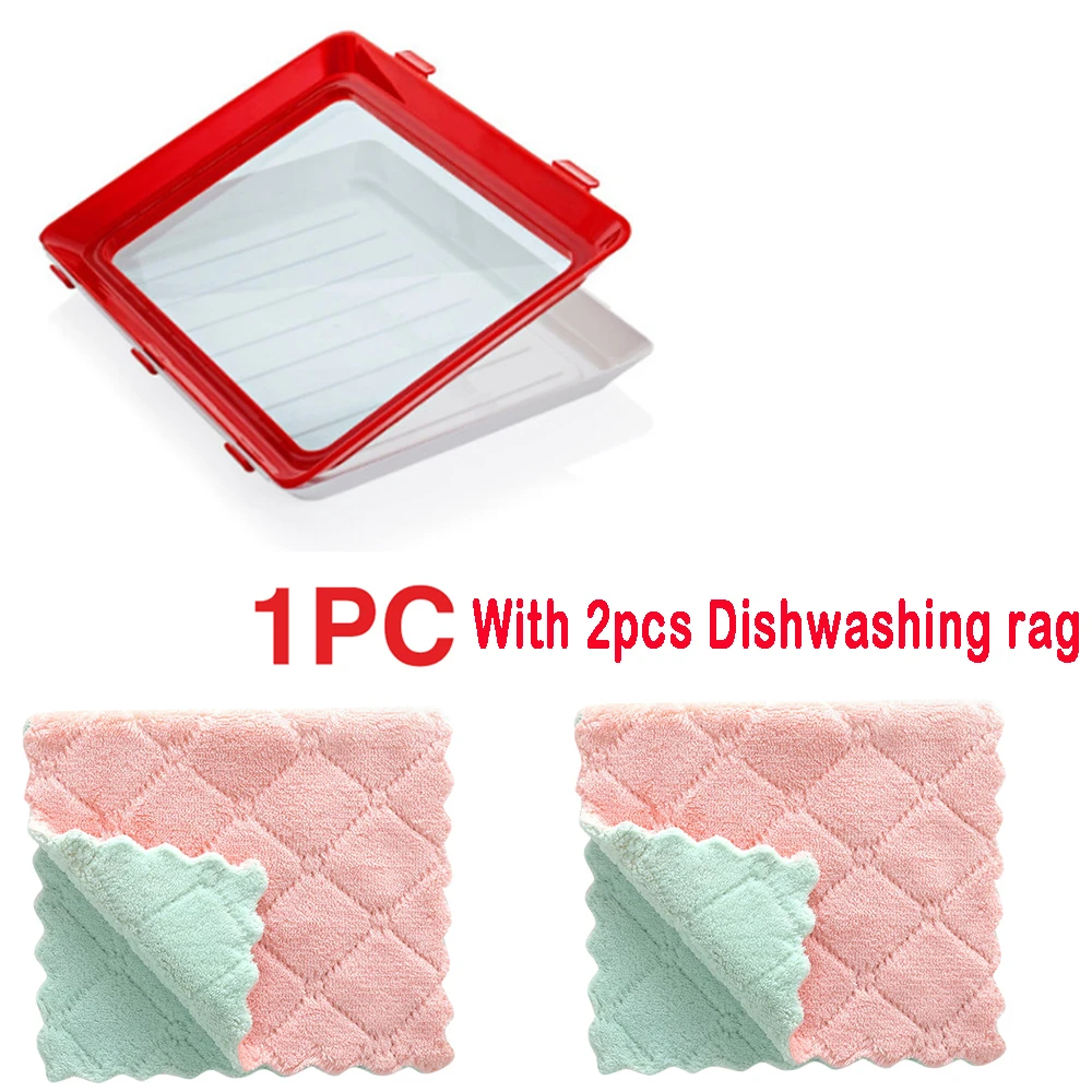 1PCS 6 шт. креативный лоток для сохранения свежих продуктов, органайзер для сохранения свежих продуктов, поддон, контейнер для хранения еды, холодильник - Цвет: 1PCS