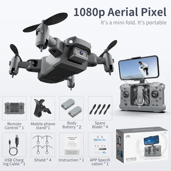 KY905 Mini Drone 4K Profesional HD Camera Wifi FPV Foldable Dron Quadcopter One-Key Return 360 Rolling RC Helicopter Kid's Toys 20