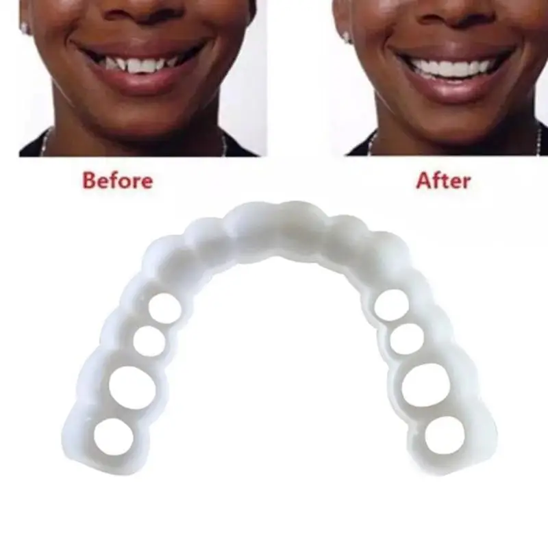 

1 set Teeth Whitening Snap On Smile Denture Instant Perfect Smile Teeth Fake Upper and lower teeth Cover anti-real brace snap