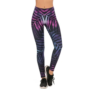 Brands Women Fashion Legging Fluorescent tree branch Printing leggins Slim High Waist Leggings Woman Pants 2