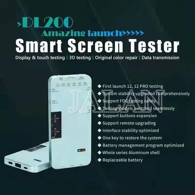 

DL200 LCD Tester True Tone Light Sensor Testing For iPhone 6-6P 7 7P 8 8P X Xs Max Xr 11Pro 12mini 12 Pro Max Phone Repair