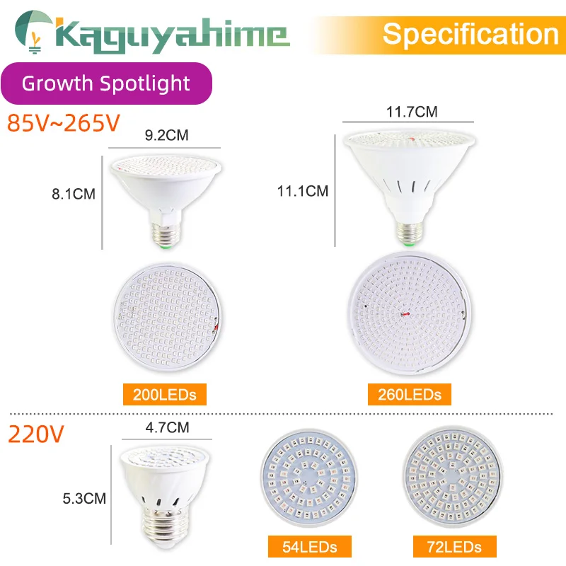 Plant UV LED Grow Light E27 110V 220V LED Grow Bulbs Full Spectrum Growth Lamp 4W 15W 30W 50W IR UV Flowering Hydroponics