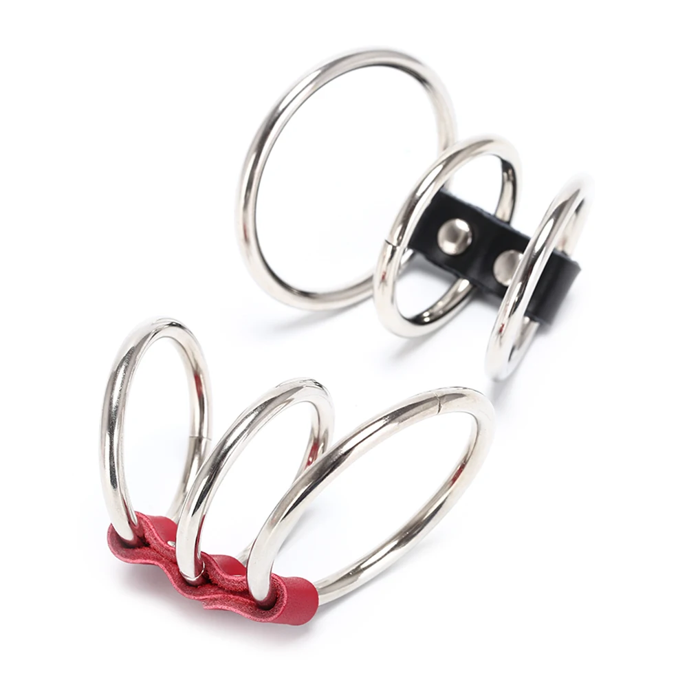 Три клетки для пениса нержавеющая сталь задержка эякуляции Кольца секс игрушки