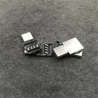 otg נתונים 100pcs / כבל נתונים מתאם OTG ממיר אנדרואיד טלפון USB מסוג C ל- USB OTG Cable C יוניברסל Xiaomi Huawei סמסונג סוני (2)