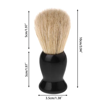 

Men's Barber Shaving Brush Bristle Hair Plastic Handle Salon Barber Facial Tool 896D