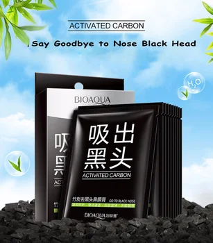 

BIOAQUA black mask Tearing style Deep Cleansing purifying peel off Black head Close pores Facial mask black head pore strip 8g