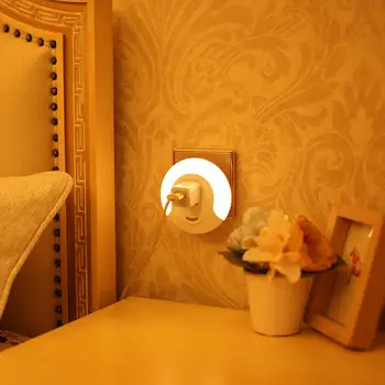 

Max10A 250V/50Hz Plug in Night Light Energy-saving 3 Speeds Control LED Night Light Night Sensor Wall Light for Bedside Bathroom