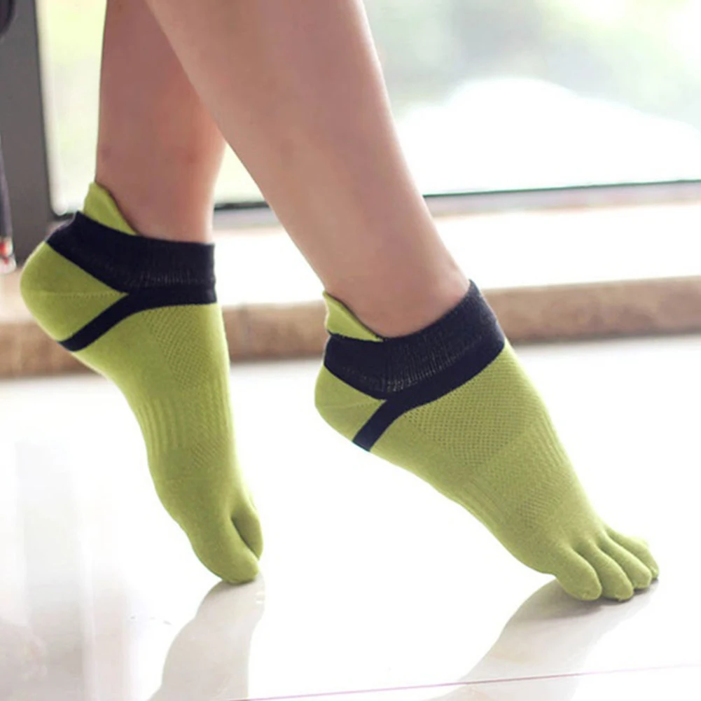 Новые женские короткие носки хлопчатобумажные Дышащие носки с пятью пальцами 8 цветов