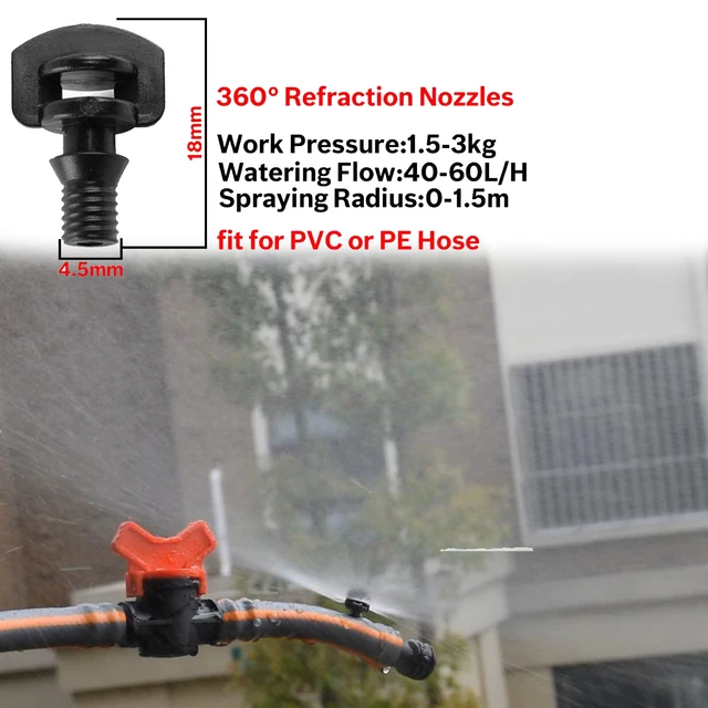 Kesla 50Db 360 Fokos Refrakciós Víz Sprinkler Mikrokert Öntöző Törés Fúvóka Spray Üvegházhatást Okozó Öntözés - Image 3