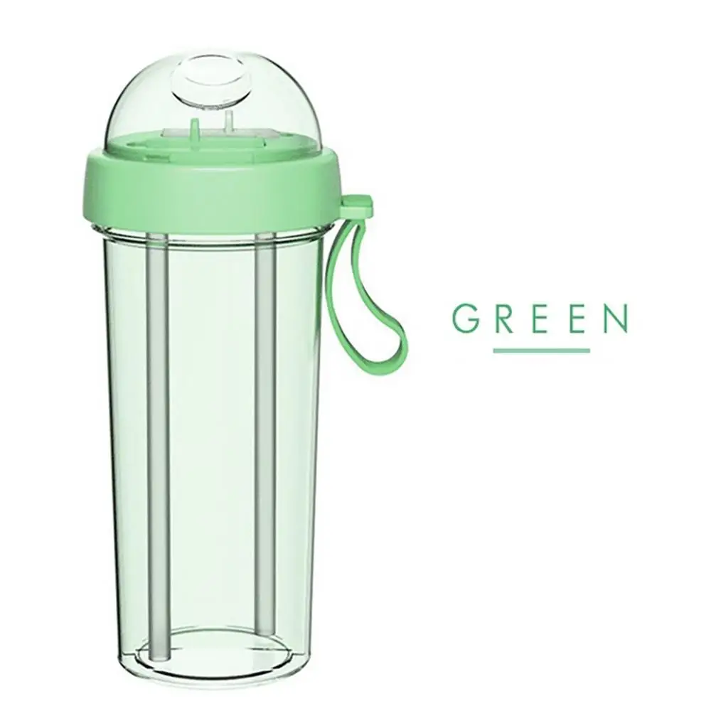Green 600 мл, соломенная чашка, Бутылка для воды, двойная водная фляжка, для пар, индивидуальная чашка, для воды, Бутылка для воды, для воды# ED12 - Цвет: Green