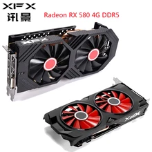 Видеокарта XFX AMD Radeon RX580 4 ГБ DDR5, видеокарта AMD GPU RX 580, 4 Гб, 256 бит, игровая видеокарта для ПК, игровая компьютерная графическая карта