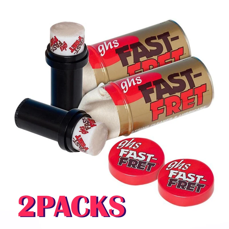 2 Packs GHS Fast-Fret String Cleaner String and Neck Lubricant