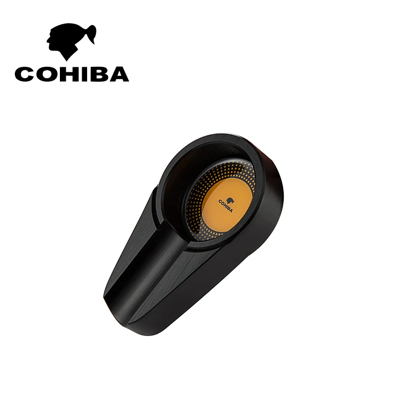 COHIBA модный набор для курения сигарный костюм с 2 трубками Humidor+ пепельница+ сигарная ветрозащитная Зажигалка Портативный дорожный подарочный набор сигар