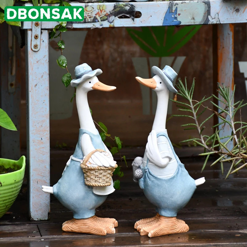 Duck Ornaments Resin Artificial Duck Garden Sculpture Animal Statue Couple Decoration Simulation Pond Decor Landscape Crafts Duck Ornaments Resin Artificial Duck Garden Sculpture Animal Statue Couple Decoration Simulation Pond Decor Landscape Crafts