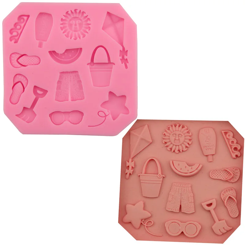 

1Pcs DIY Sunglasses Kite Silicone Mold Fondant Cake Decorating Tools Soap Mold Cake Chocolate