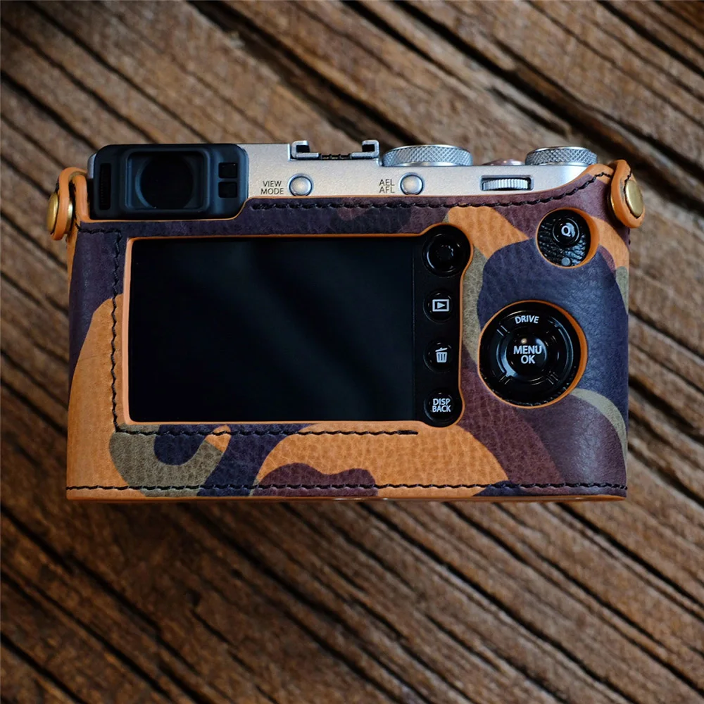 Cam-in LCP-001 кожаный защитный чехол для камеры Камуфляжный стиль камера кожаный чехол для Fujifilm X100L