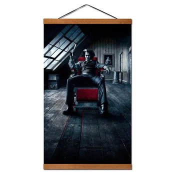 

Sweeney Todd The Demon Barber of Fleet Street Wall Art Posters Canvas Prints Teak Wood Scrolls Paintings For Living Room Decor