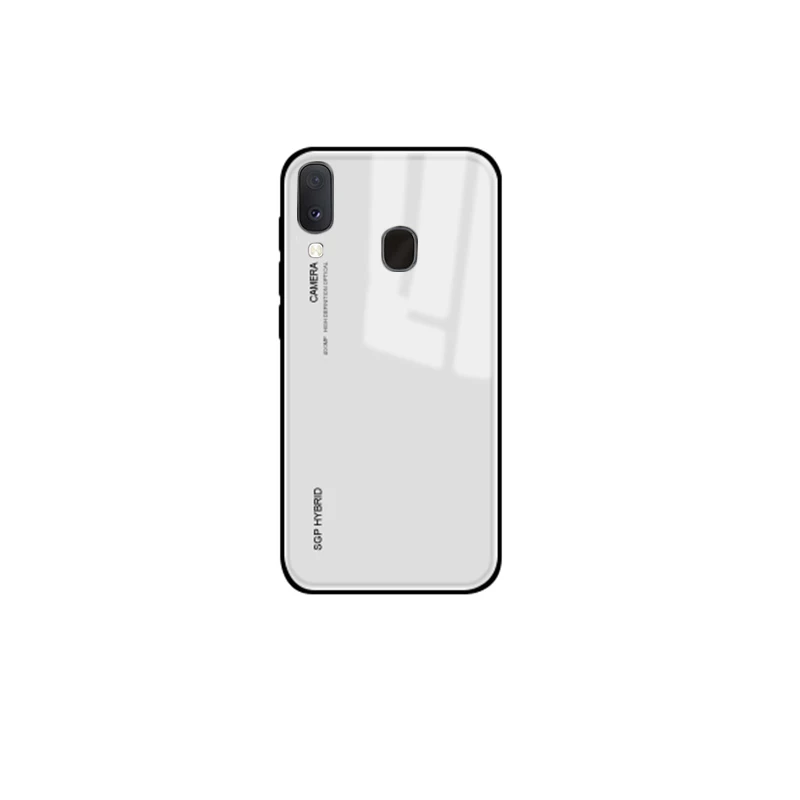 only white 3D цветной чехол из закаленного стекла для samsung A20e защитный чехол для samsung Galaxy A20e A20 e A202 A 20 A205 мягкие чехлы из ТПУ - Цвет: only white