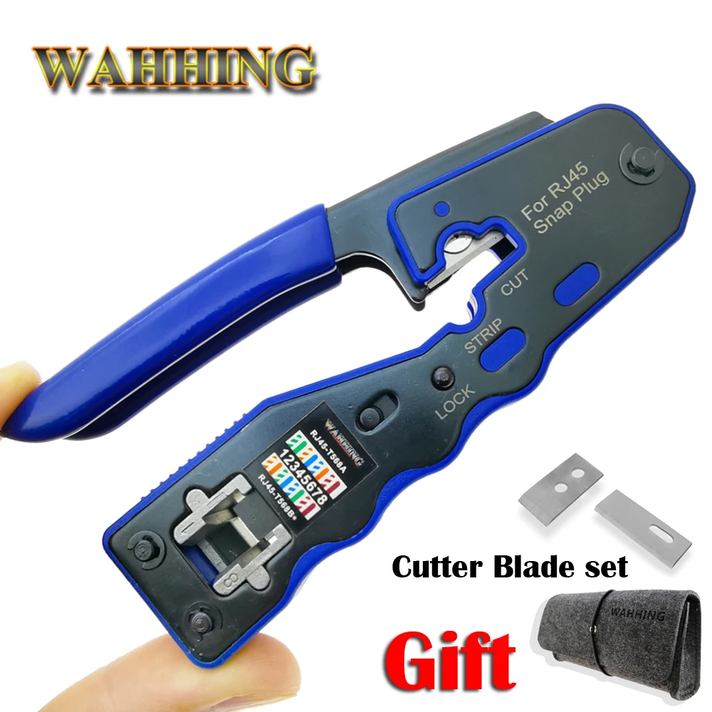 RJ45 Tool Network Crimper Crimping Tools Stripper Cuting Ethernet Cable Fit RJ45 Cat6 Cat5e Cat5 STP Plugs RJ45 Connector New