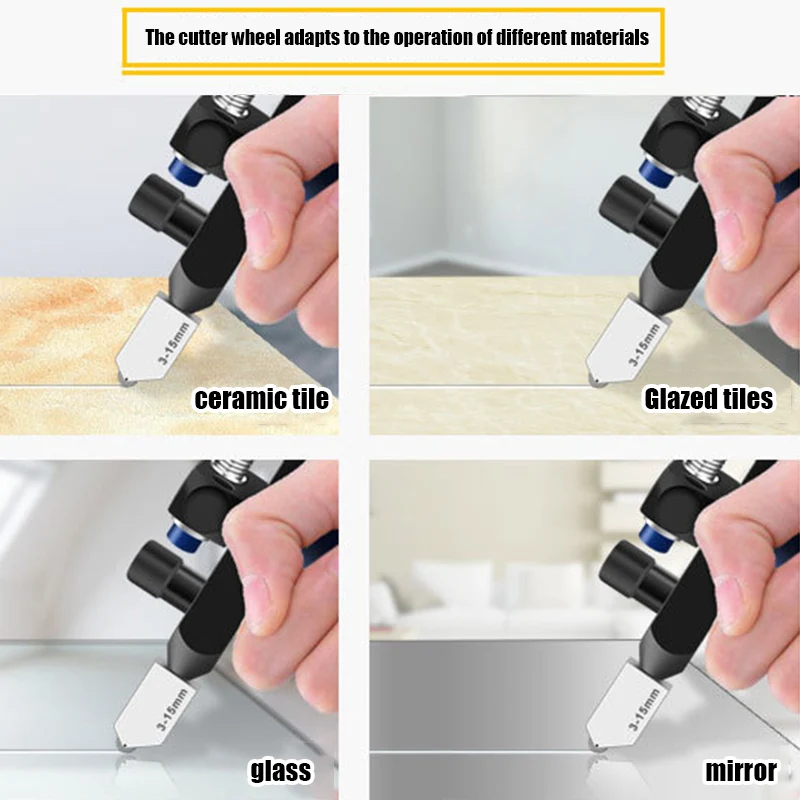 Manual Tile Mirrors Cutter Multi Functional Glass Cutter Set Ceramic