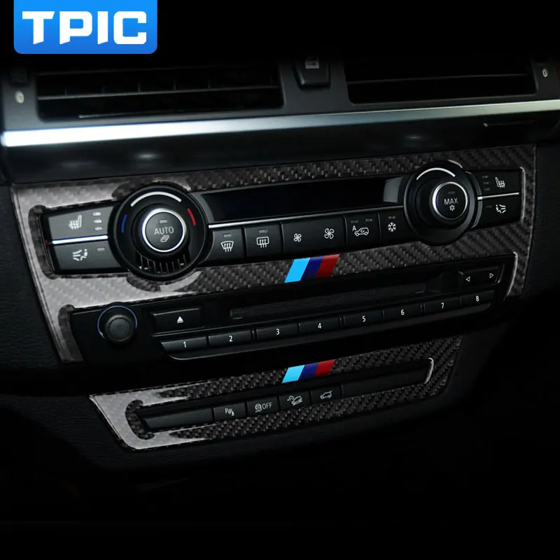 Marco decorativo de fibra de carbono para Interior de coche, Panel de