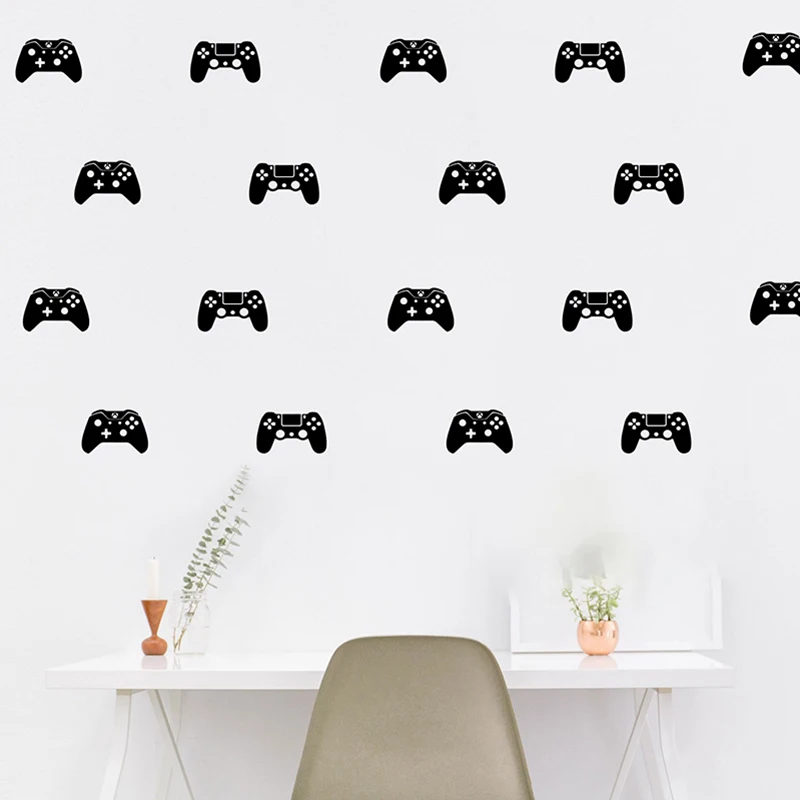 SET of 40 Switch Controller Video Game Wall Sticker Gaming Eat Sleep Game Zone Loading PS4 Repeat Wall Decal Playroom Vinyl  (2)