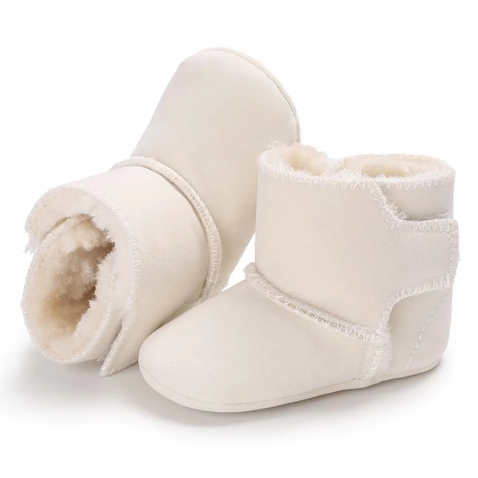 Обувь для новорожденных мальчиков; зимние ботинки для малышей; первые ходунки для маленьких девочек; мягкая резиновая подошва; Теплые Зимние ботиночки; обувь