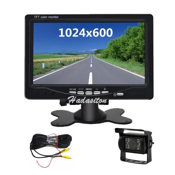 

Universal 7" HD screen Car Monitor 1024*600 Security Monitor Parking assistance, Rearview camera optional