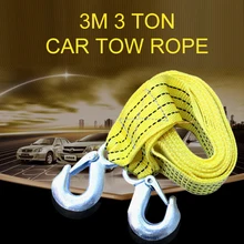 3 м/9,8 Фута 3 тонны автомобильный фургон буксировочный трос Сверхмощный Ремонт дороги тяга буксировочный ремень усиленная литая лебедка с крючками авто аксессуары
