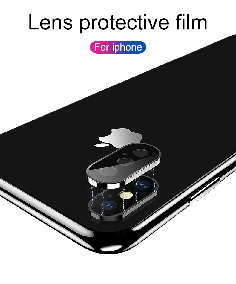 2 шт для iPhone 11 Pro 7 6 6s 8 Plus Задняя крышка объектива камеры протектор заднего защитного кольца для iPhone X XR XS MAX чехол