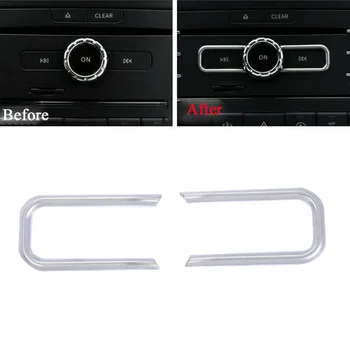 

ABS Chrome CD Switch 2pcs Sequin Trim CLA GLA B Class A180 W176 E GLE Class Practical Accessories