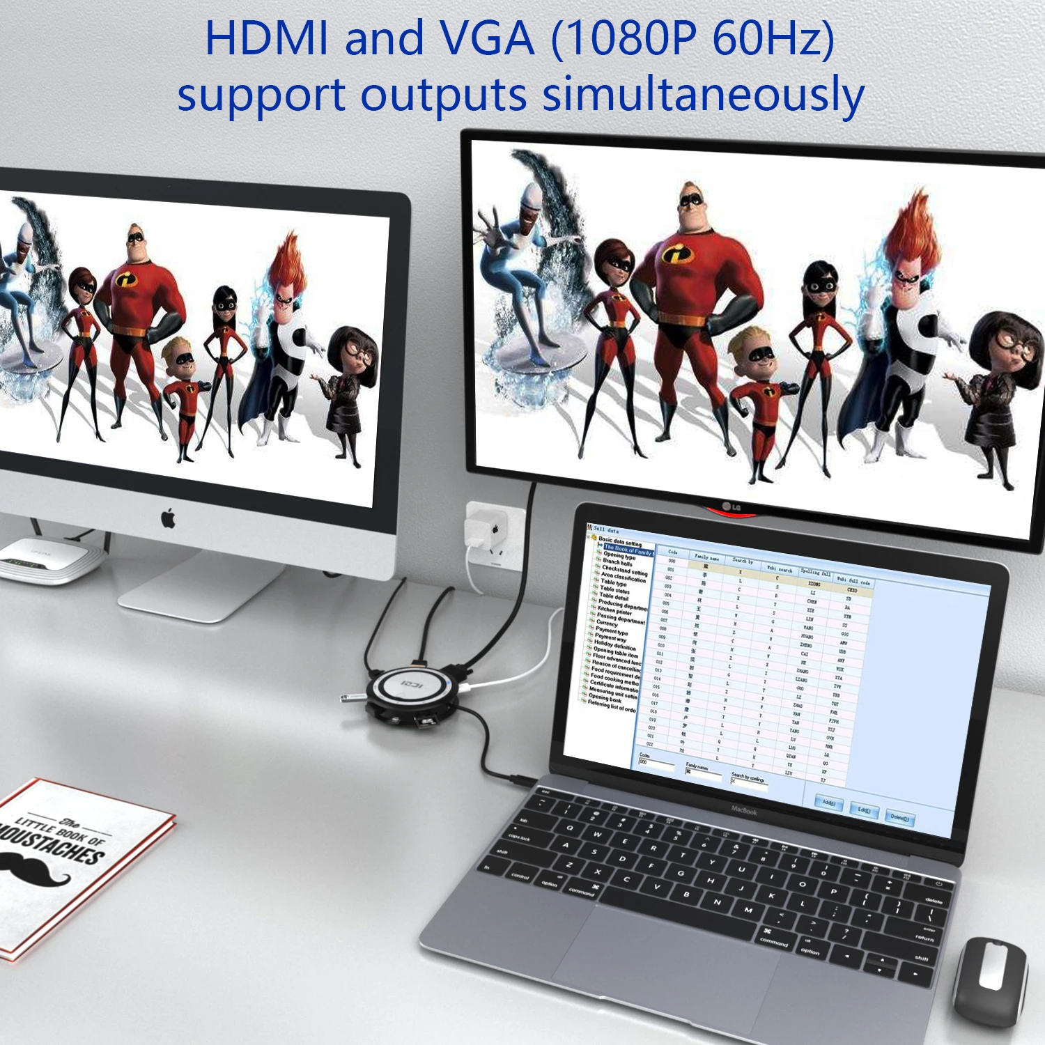 ICZI 8 в 1 USB C концентратор типа C к USB 3,0 HDMI VGA TF SD RJ45 док-станция для MacBook Pro ноутбук huawei Matebook X samsung Tab S4