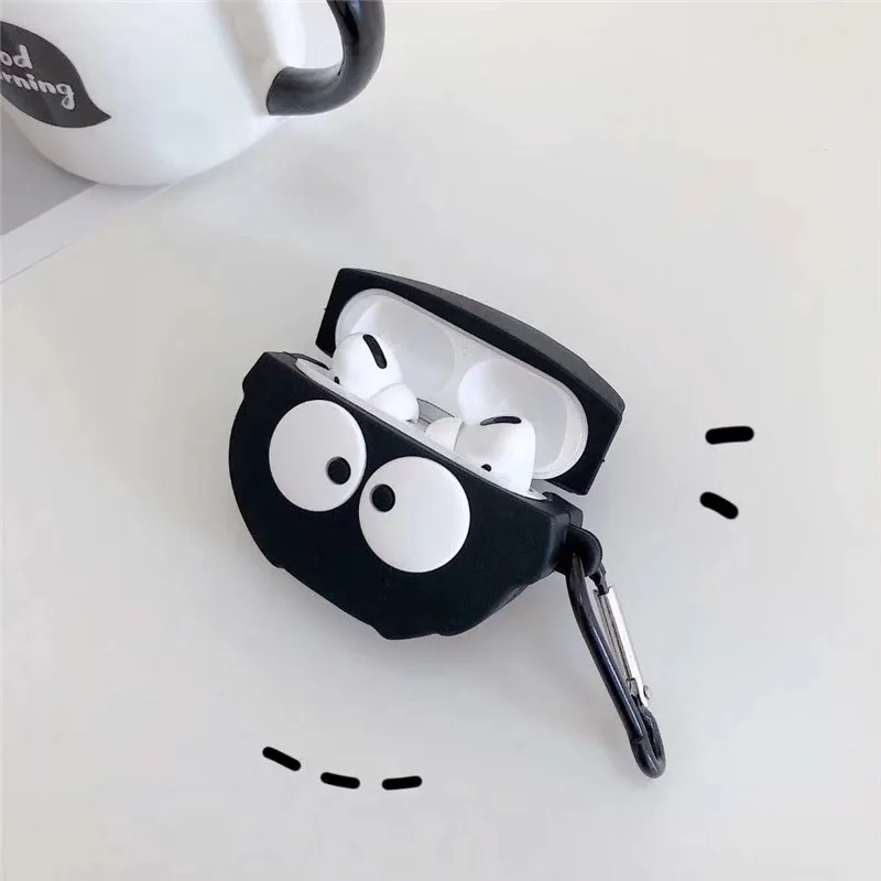 Black coal Милый чехол для наушников для AirPods Pro Чехол с рисунком Микки и Минни для Apple AirPods Pro 3 сумки защитный чехол с крючок карабина - Цвет: Black coal