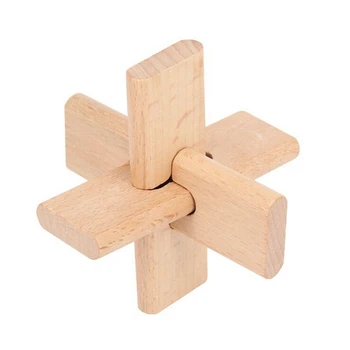 

Design IQ Brain Teaser Kong Ming Lock Wooden Interlocking 3D Puzzles Game Toy Intellectual Educational For Adults Kids