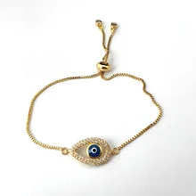 10 шт. микро проложить Блестящий кубический циркон CZ разъем для глаз браслет для женщин талисман для девушки модные ювелирные изделия подарок BG308