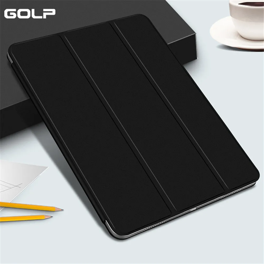 Чехол для for IPad Mini 1/2/3, golp 2 в 1 идеально подходит Магнитный искусственная кожа Smart Cover ПК прозрачный чехол для for IPad Mini 1/ 2/3