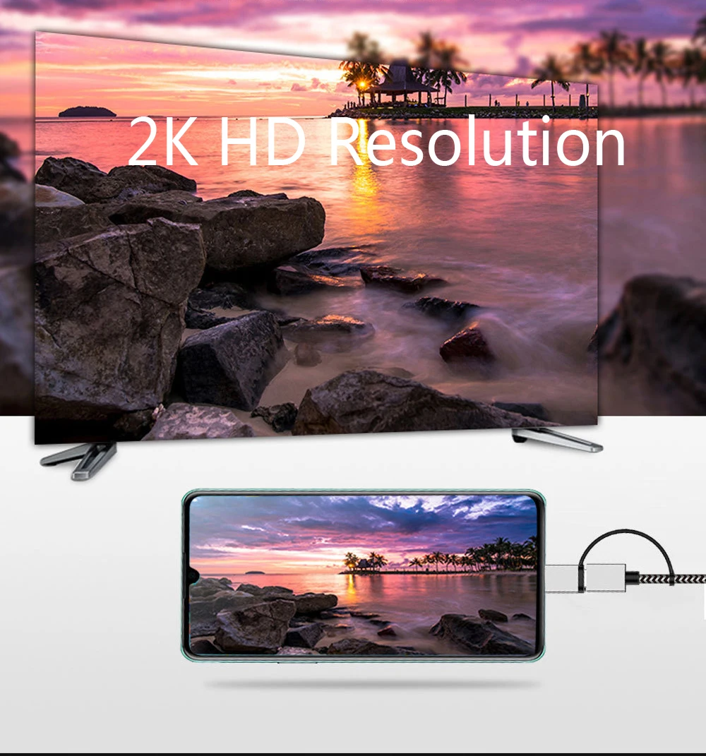 2K Bluetooth аудио usb type C Micro USB HDMI кабель HD ТВ адаптер для huawei P20 P30 Pro Xiaomi samsung S10 S9 Android телефон к телевизору