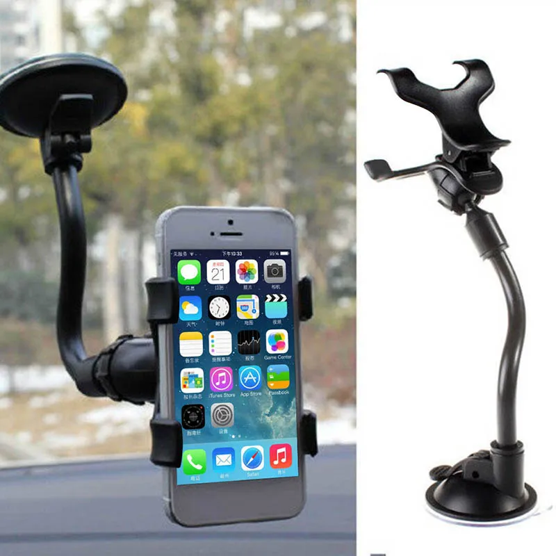Universal 360 Cell Phone Stands Car Rearview Mirror Support Phone Holders Flexible Adjustable Lazy Home Bracket