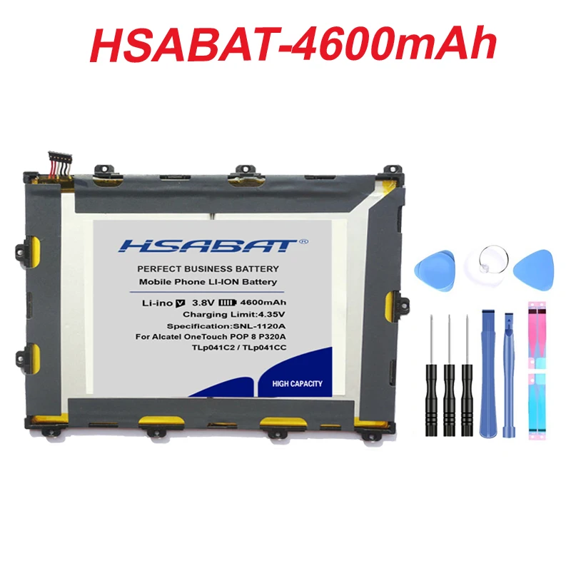 Топ бренд 100% новый 4600mAh TLp041CC TLp041C2 аккумулятор для Alcatel One Touch Pop 8 планшета P320A Telus |