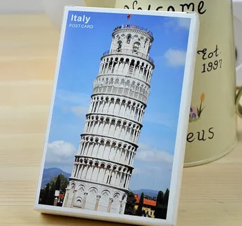 

Italy Scene Leaning Tower Of Pisa 30pcs Delicate Classical Retro Landscape Postcard Gift With Extra-thick Texture Greeting Card